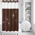 thumbnail image 2 of No Hook Shower Curtain, Brown Floral Shower Curtains for Bathroom with See Through Top Window, Spring Flower Waterproof & Washable Bath Curtain Stand Up Stall 36"x72", 2 of 9