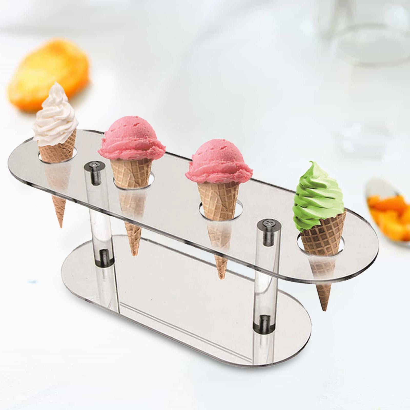 Acrylic Vinyl Roll Stand Desktop Accessory Storage Ice Cream Cone Holder