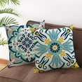 thumbnail image 5 of Set of 4 Outdoor Waterproof Pillow Covers 18x18 Mandala Flower Decorative Throw Pillow Covers Boho Geometric Pillow case for Garden Patio Home Decor, 5 of 6