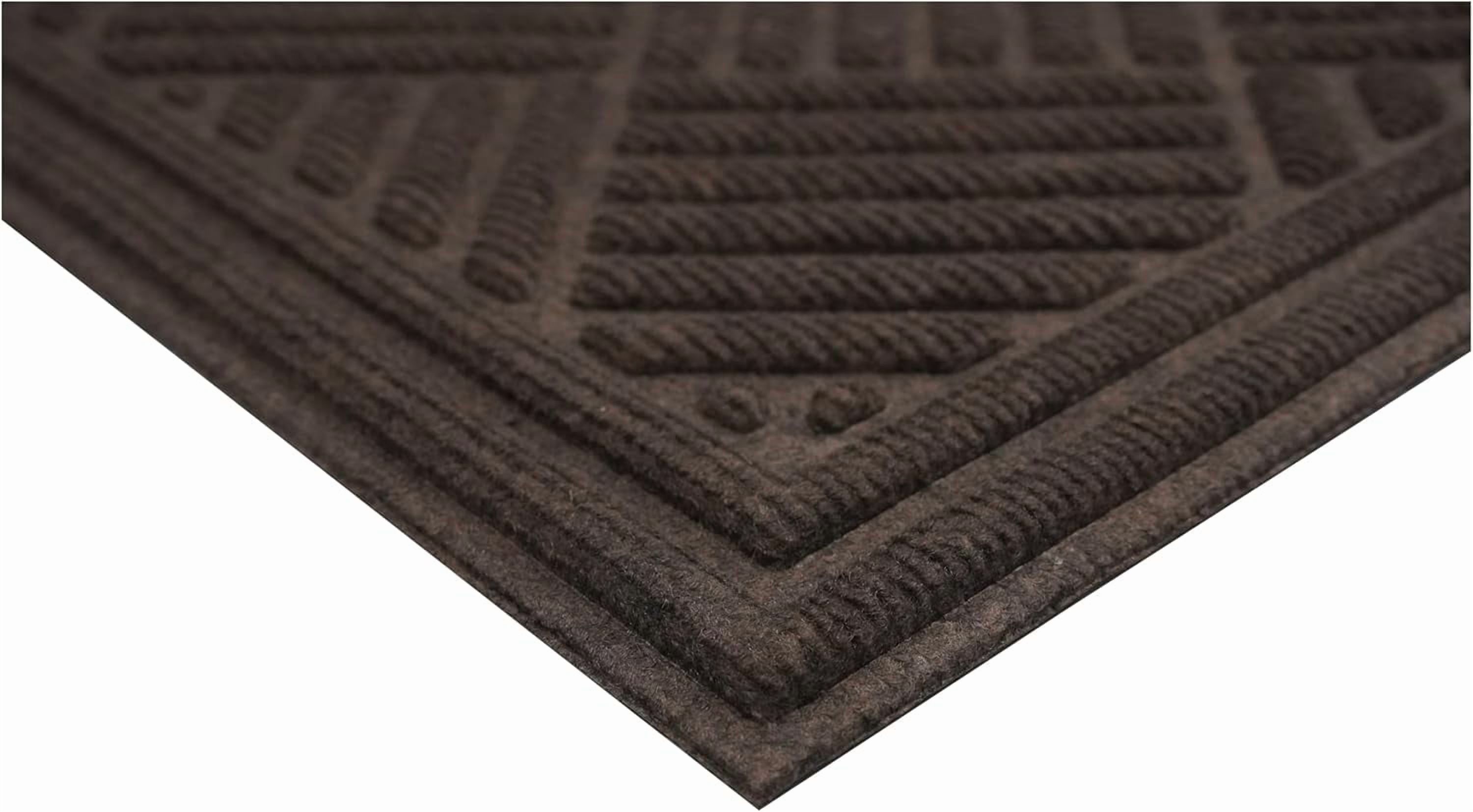 Calloway Mills 113230203 Chess Ribbed Brown Mat 2" x 3"