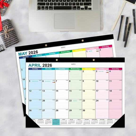 Calendar 2026-2027, 18 Months Desk/Wall Calendar from January 2026 to June 2027,12" x 16.9", 120G Paper for Home School & Office Easy Organizing