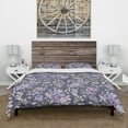 thumbnail image 3 of Designart 'Blue Roses' Floral Duvet Cover Set, 3 of 4