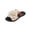 Beige, variant on Women's Leather Flat Sandals Dressy Flower Comfortable Slide Sandals Fashion Round Open Toe Slip On Summer Beach Sandals