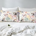 thumbnail image 4 of Cute Colorful Cat Full Bed&nbsp;Sheets Set,Rainbow Flower Cat Kawaii Bedding Set Pet Lover Gifts for Kids Girls Boys,Watercolor Floral Leaf Sheets Animal Fitted Sheet Set 4Pcs, 4 of 6