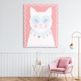 thumbnail image 2 of Stupell Industries Pastel Cat with Necklace Canvas Wall Art design by Lil' Rue, 48 x 36, 2 of 7