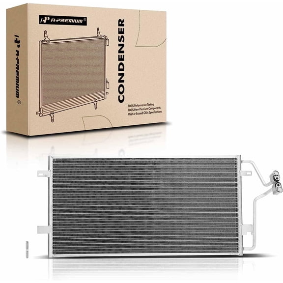 A-Premium Air Conditioning A/C Condenser Compatible with Cadillac DeVille 2000-2005 & Pontiac Bonneville 2004-2005, V8 4.6L