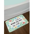 thumbnail image 2 of Funny Words Bath Mat, Fresh Watercolor Flowers Frame with an Inspirational Saying About Life Wisdom, Plush Bathroom Decor Mat with Non Slip Backing, 29.5" X 17.5", Multicolor, by Ambesonne, 2 of 2