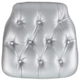 thumbnail image 1 of Bowery Hill Coussin de Chaise Chiavari en Vinyle Capitonné Argenté, 1 of 3