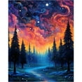 thumbnail image 3 of TISHIRON Diamond Art Painting Kits,12x16 inch 5D DIY Psychedelic Forest at Night Diamond Art Crafts Kit for Adults and Kids Beginners, 3 of 6