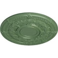 thumbnail image 3 of 33 7/8"OD x 1 3/8"P Dauphine Ceiling Medallion (Fits Canopies up to 13 1/4"), Hand-Painted Athenian Green, 3 of 6