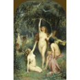 thumbnail image 2 of Henri Adrien Tanoux 11x14 Gold Ornate Wood Frame and Double Matted Museum Art Print Titled - Nymphs in a Forest (1898), 2 of 4