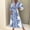 Blue, variant on Ovbmpzd Fall Dresses for Women 3/4 Sleeves Sexy Maxi Blue Floral Dresses V Neck Winter Loose Dresses,S