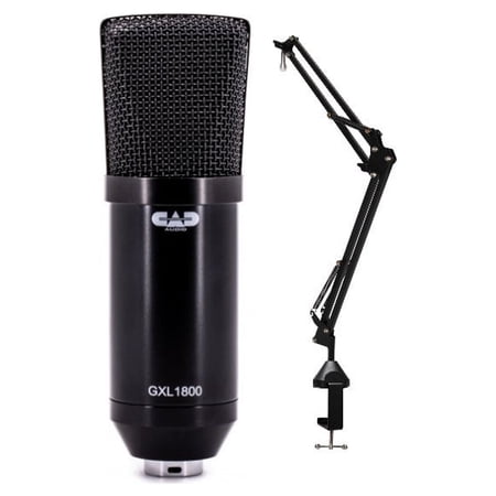 UPC: 0196271295099 | CAD GXL1800 Condenser Microphone Bundle with Knox Gear Desktop Boom Arm Microphone Stand