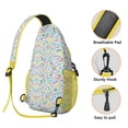 thumbnail image 3 of Colorful Artistic Sling Backpack with Fashionable Pop Art Design, Lightweight Crossbody Bag Featuring Rainbow Gradient and Psychedelic Elements for Daily Use, 3 of 6