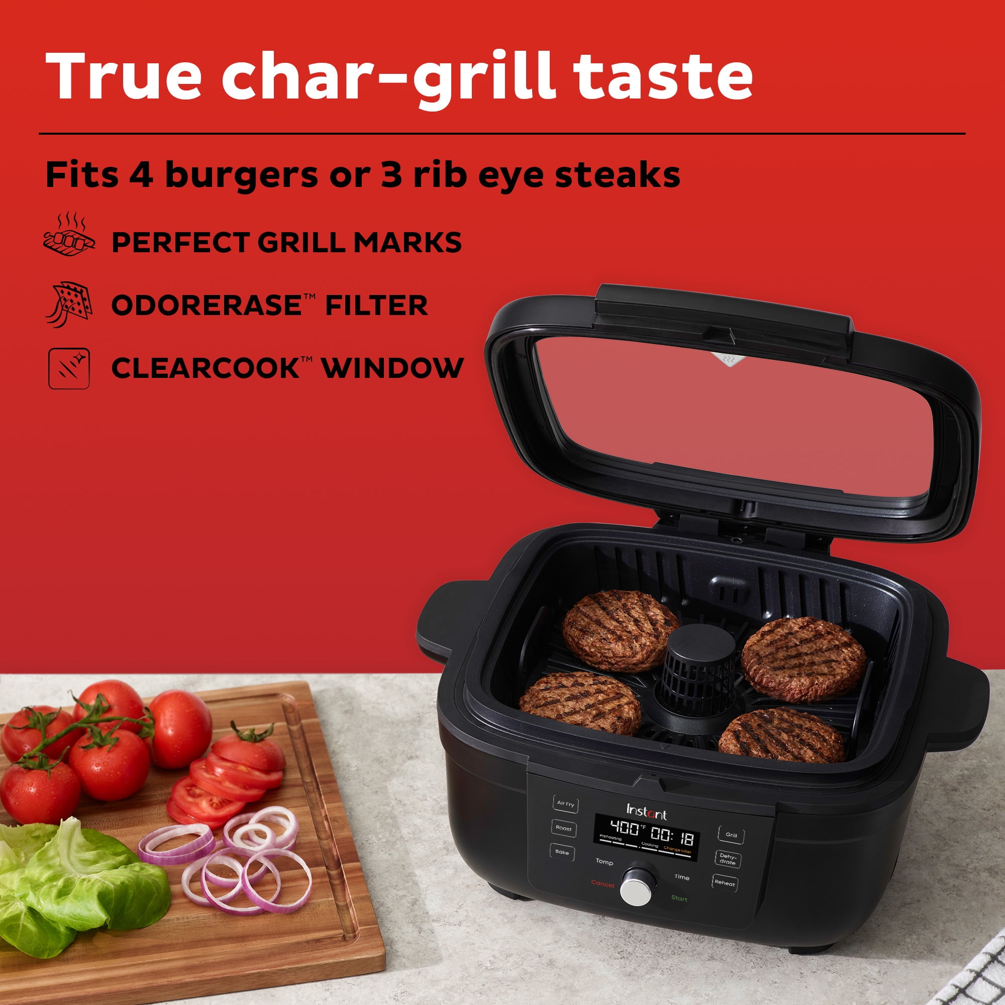 Aursk 6.15 Liter Grill and Air Fryer