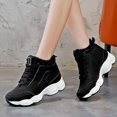 thumbnail image 6 of NOKIO Women's Platform Sneakers Warm Sport Shoes with Thick Fl𝖾𝖾c𝖾 Li𝗇𝗂ng, So𝗅id Color Ankle B𝗈𝗈𝑡𝑠 Comfortable Non S𝗅ip Athlet𝗂c Shoes Fashion 𝖫a𝖼e Up Walking Shoes, 6 of 9