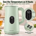 thumbnail image 3 of 1.5L Electric Tea Kettle, Temp Control Display, Keep Warm, Auto Shut-Off,Green, 3 of 8