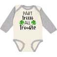 thumbnail image 3 of Inktastic Part Irish All Trouble St. Patrick's Day with Green Clovers Boys or Girls Long Sleeve Baby Bodysuit, 3 of 5