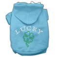 thumbnail image 1 of Sweat à Capuche Contour Trèfle à Quatre Feuilles Bleu Bébé TG (16), 1 of 1