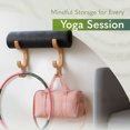 thumbnail image 3 of serony 2x Foam Roller Organizer Rack Wooden Wall Hanging For Gym Home Living Room Wooden Exercise Mat Storage Rack, 3 of 6