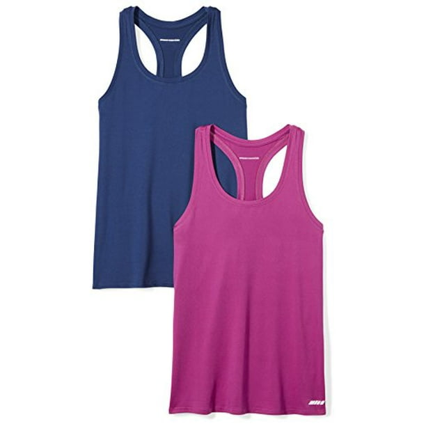 Women's Tech Stretch Relaxed-Fit Racerback Tank Top, Pack of 2, Navy,  Orchid Petal, X-Large - Walmart.com