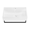 thumbnail image 2 of Claire 22" Wall-Mount Bathroom Sink with Black Towel Bar, 2 of 13