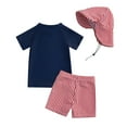 thumbnail image 6 of Ymyiu Toddler Boys Bathing Suit Boys Set for Boys 2 Piece Swimsuits Short Sleeve Bathing Suits with Trunks Quick Dry Swim Shirts 3T 4T (Red,3-4 Years), 6 of 6
