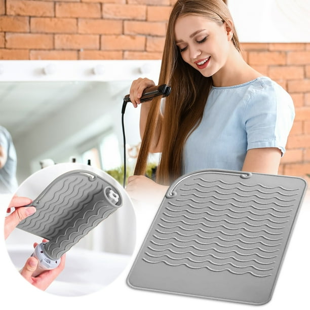 Fiudx Almohadilla Aislante Térmica, Material Seguro para Rizador de Pelo, Plancha de Pelotón con Diseño Inodoro, Almohadilla Antiescaldamiento Versátil, Ideal para Viajes En Casa, Protege Superficies