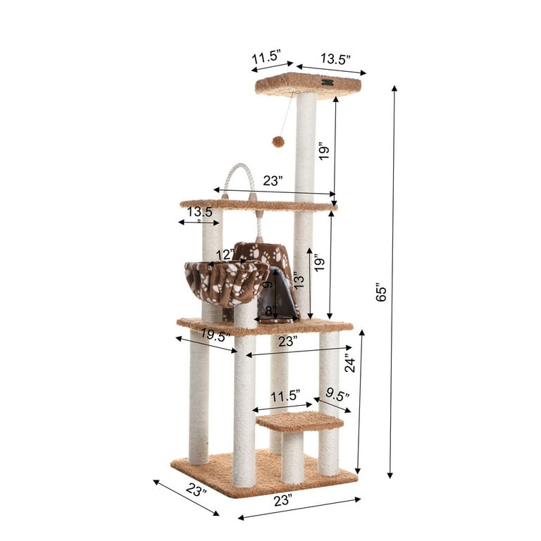 65 traditional cat tree cheap
