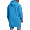 thumbnail image 4 of LNZGNM Hoodie for Men Oversized Zip Up Fleece Sweatshirts with Pockets, Long Sleeve Relaxed Fit Winter Coat, Sky Blue (XXXXXL), 4 of 6