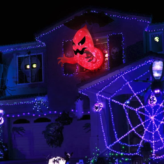 Clearance Under $20 Inflatable Window Ghost – 4.5ft Outdoor Halloween Decoration