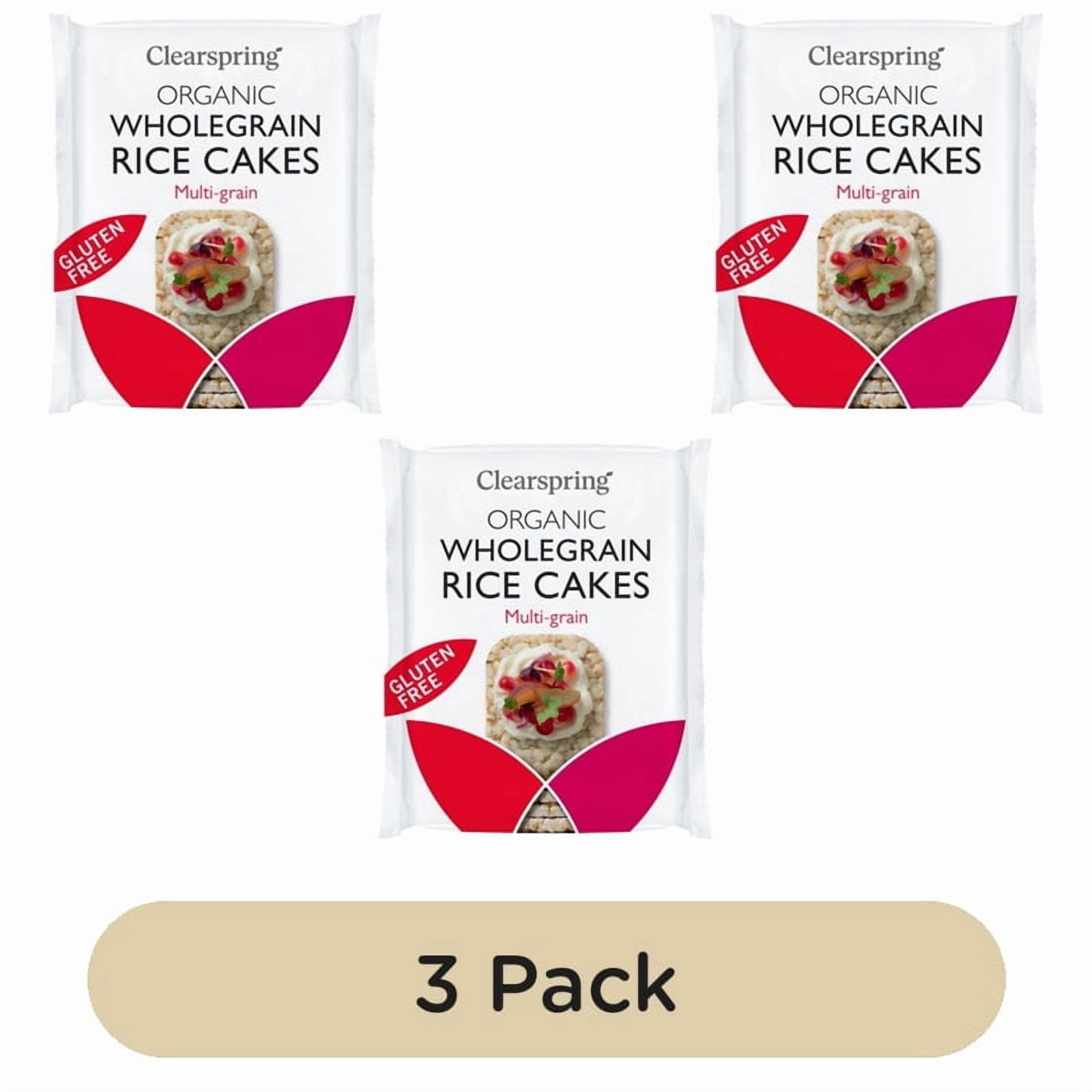 Clearspring Organic Rice Cakes - Multi-Grains 130g, British Import (Pack of 3)