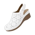 thumbnail image 2 of IEMIEMIEM Women's Closed Toe Sandals with Arch Support Breathable Cut-Out Vamp Orthopedic Shoes Comfortable Slip On Open Back Sandals Summer Casual 2026 Walking Platform Shoes White 8.5 Wide, 2 of 5