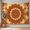 A, variant on XaaKee, Cinnamon Radial Harmony Tapestry, Damask Border Decorative Print Pattern, 60x40Inch