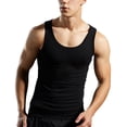 thumbnail image 3 of Workout Tank Tops for Men Athletic Quick Dry Beater A Shirt Undershirt Quick Dry Muscle Tops Sleeveless Tee Shirts Summer Black M, 3 of 6