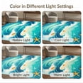 thumbnail image 7 of ODIKA 8'x10' Ultra-Soft Area Rug, Bathroom Ocean Wave Tufted Starfish Seashell Beachy Nautical None Washable, Bare feet friendly, Silk-Touch for Bedroom, Under Sectional, 7 of 7