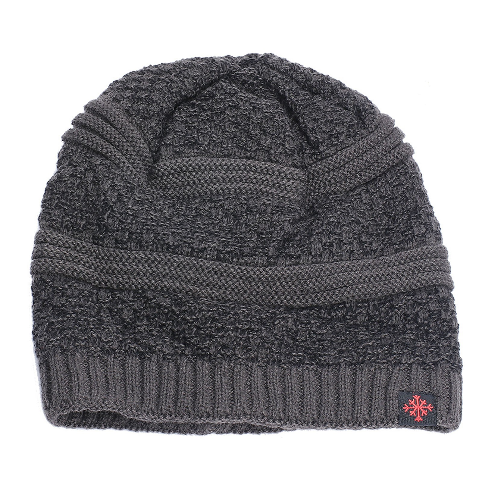 Tanhomme Winter Knitted Hat Knit Warm Cap Woolen Hat Winter Plus Velvet Hat Outdoor Cycling Warmth Unsix Hood Ski Hat Winter Hats for Women Men Silk Soft Slouchy Warm Hat
