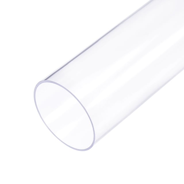 Unique Bargains 2 Pcs Tuyau Rigide en PVC Transparent 36mm ID x 38mm x 0.5m Tube Rond