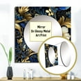 thumbnail image 3 of Designart "Nouveau Vines Of Cobalt Blue V" floral Square Mirror Wall Decor Cottage - Large Blue Square Bathroom Mirror - Square Printed Wall Mirror Art, 3 of 5