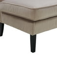 thumbnail image 4 of Elle Decor Olivia Modern Upholstered Armless Accent Chair and Ottoman Set, Taupe Beige, 4 of 8