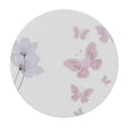 thumbnail image 4 of HAOXIT Pink Lilac Blue Butterflies Tablecloth Round Table Cloth Watercolor Beautiful Butterfly Table Cover for Dining Room Kitchen Decoration 42-46, 4 of 8