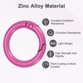 thumbnail image 2 of Uxcell 12-Pack Anillos O de Resorte de Metal, Hebilla de Llaveros de Aleación de Zinc de 5/8" para Llaveros Anillos de Hebilla de Gatillo Redondos [Rojo Rosa], 2 of 6