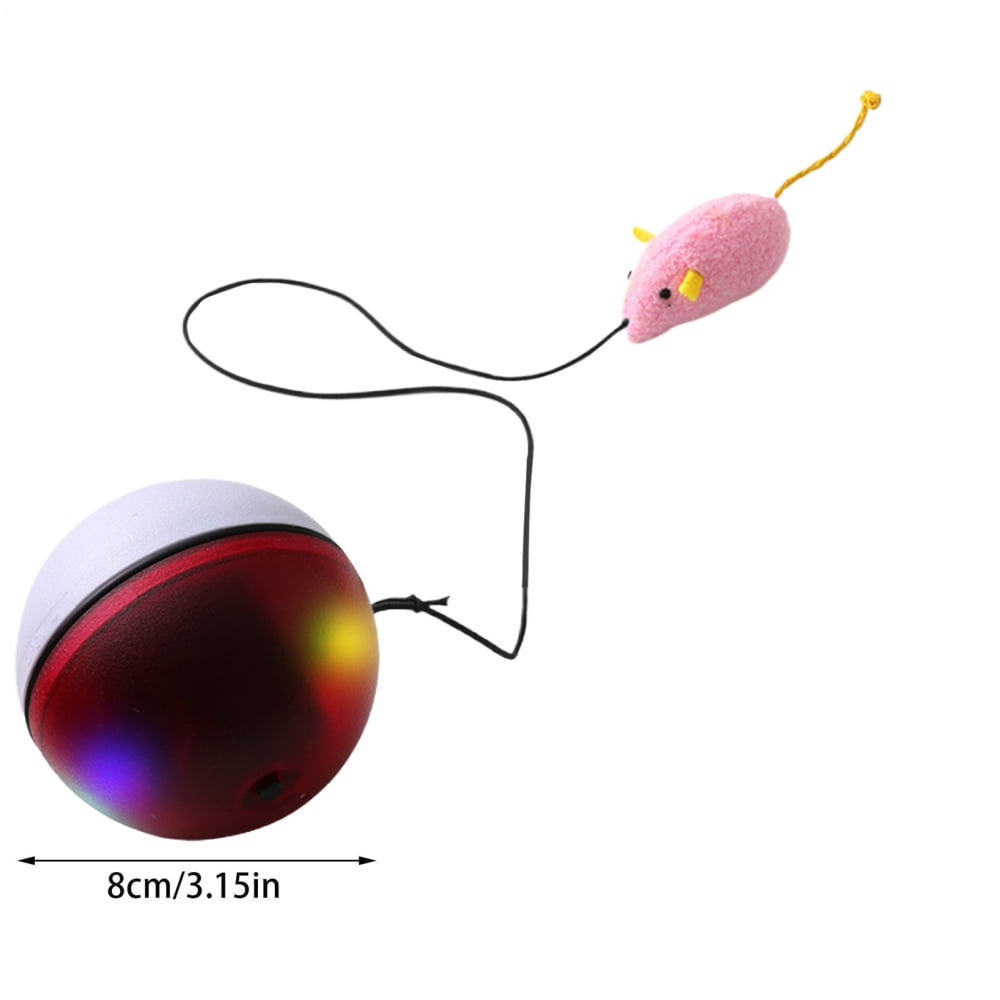 Ksruee Rolling Cat Toy Automatic Electric Moving Games Bored Cat Rolling Ball Toy for Kitten Puppy Dog Pet Play Exercise Enrichment Stimulation Indoor Outdoor