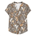 thumbnail image 2 of Cilsoka Short Sleeve Floral Tops for Women Summer Button Down Shirts Camp Shirts Dressy Casual, 2 of 3