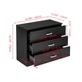 thumbnail image 2 of 3 Drawers Dresser for Bedroom, Small Dresser Chest with Drawers, Modern Nightstand, Dressers for Living Room, Hallway, Closet, Nursery, Black, 2 of 9