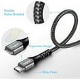 thumbnail image 3 of Fasgear USB C to USB C Cable 1.6ft,10Gbps USB 3.1 Gen 2 Cord 5A Fast Charger with 4K Video and 100W Power Delivery(PD)Thunderbolt Compatible for MacBook,Matebook,Pixelbook,iPad,Galaxy,50cm Black, 3 of 8