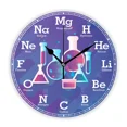 thumbnail image 2 of Funny Atomic Science Chemistry Wall Clock Geek Large Chemical Symbols Round Wall Watch Clock Silent Teacher Gift Decor（12 Inch）, 2 of 6