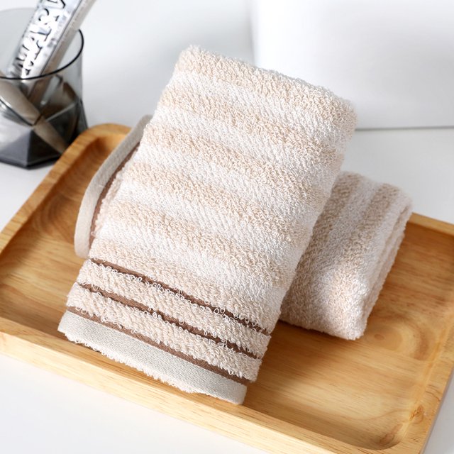 Nvzi Toallas faciales de secado rápido, 6 toallas color caqui - 34*72 cm, toallas de algodón premium, toallas faciales para el baño, paños suaves y absorbentes para uso diario.