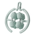thumbnail image 4 of Serenable 8 Wheel Massage Roller Muscle Roller Neck Adjustable Circular Leg Clamp Deep Tissue Massage Tool for Sports Yoga Swimmer Gym Cyan, 4 of 9
