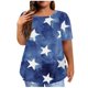 thumbnail image 1 of Fiudx Ofertas Flash Del Día Tops de Talla Grande para Mujer, Blusa Informal Holgada de Manga Corta de Verano, 1 of 5